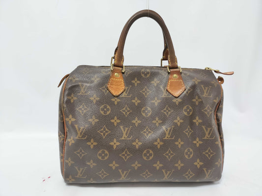 LOUIS VUITTON Monogram FR-Louis Vuitton Monogram Speedy 30 M41526 TH2008 Brown Boston Bag