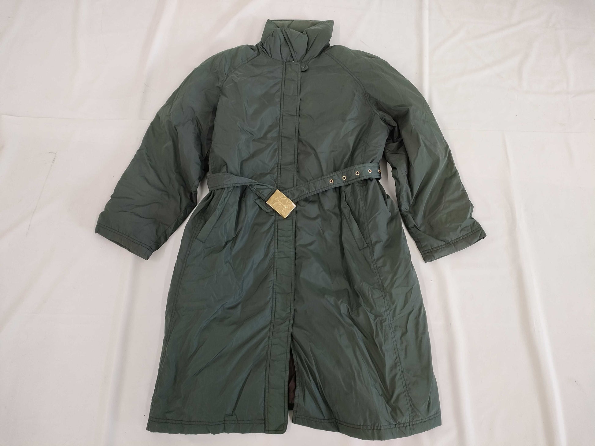 Salvatore Ferragamo Long Down Coat with Belt