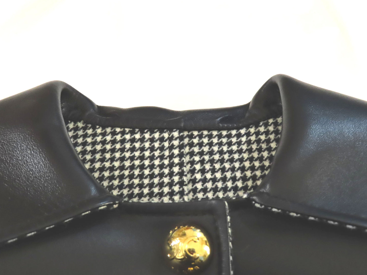 CELINE 2024 Autumn/Winter Claudine Collar Jacket in Soft Lambskin Leather with Triomphe Buttons