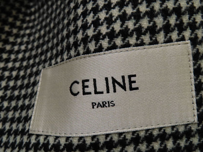 CELINE 2024 Autumn/Winter Claudine Collar Jacket in Soft Lambskin Leather with Triomphe Buttons