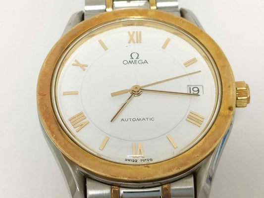 OMEGA Speedmaster Omega Speed ​​Classic Round 53504988 SS/GP/AT White Dial Current Condition Boys' Watch