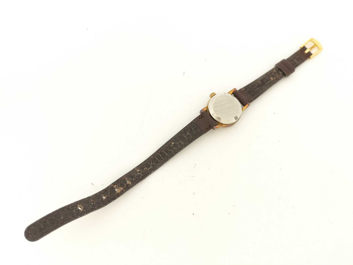 OMEGA De Ville Stainless Steel/GP/Leather/Hand-Wound Gold Dial Women's Watch