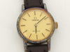 OMEGA De Ville Stainless Steel/GP/Leather/Hand-Wound Gold Dial Women's Watch
