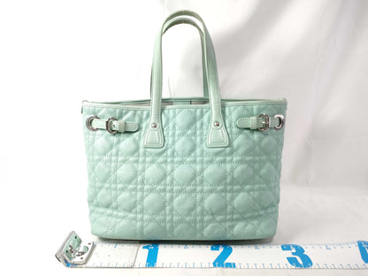 Dior Christian Dior Cannage Leather Handbag 01-BO-0172 Light Blue Tote Bag
