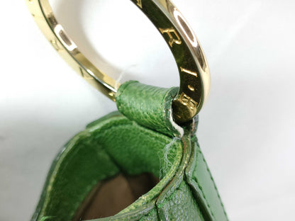 BVLGARI Chandra Line Leather One-Shoulder Bag Green Handbag