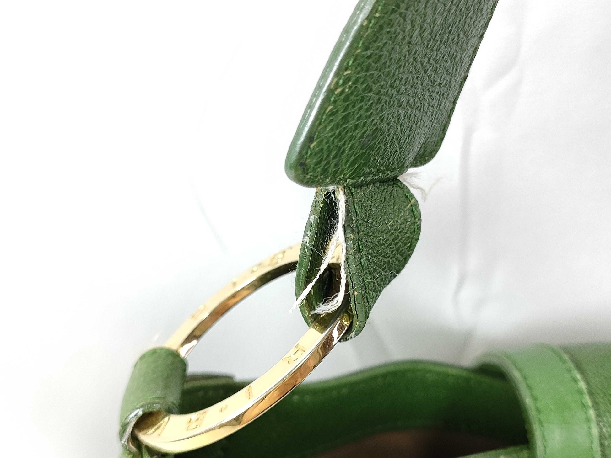 BVLGARI Chandra Line Leather One-Shoulder Bag Green Handbag