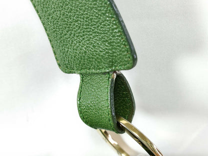 BVLGARI Chandra Line Leather One-Shoulder Bag Green Handbag