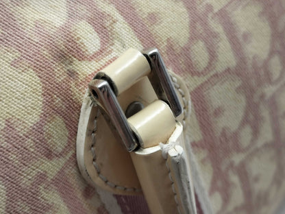 Dior Trotter Christian Dior Trotter Nylon Canvas Mini Boston Bag BO B 0044 White/Pink Boston Bag