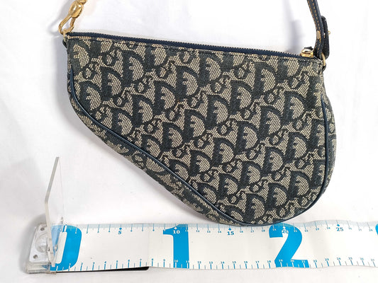 Dior Trotter Christian Dior Trotter Canvas Handbag MC1021 Navy