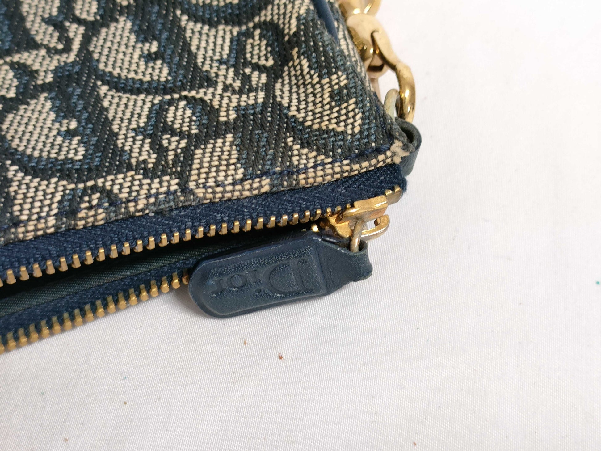 Dior Trotter Christian Dior Trotter Canvas Handbag MC1021 Navy