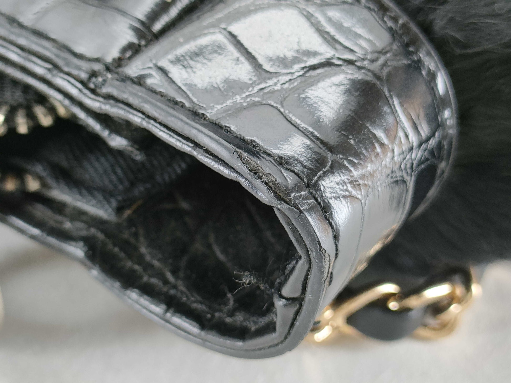 VERSACE Versace fur and leather shoulder bag, black shoulder bag