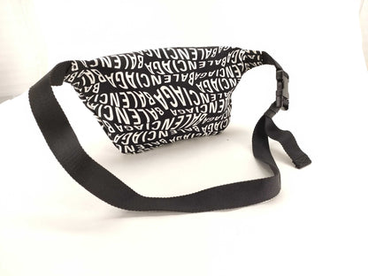 BALENCIAGA All-Over Print Nylon Canvas Waist Bag 533009.1060.W・002123 White/Black Waist Bag