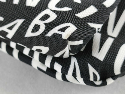 BALENCIAGA All-Over Print Nylon Canvas Waist Bag 533009.1060.W・002123 White/Black Waist Bag