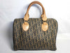 Dior Christian Dior Trotter PVC and Leather Handbag, Brown and Navy