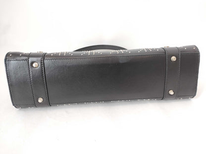 Dior Christian Dior Leather Handbag 05-MA-1003 Black Handbag
