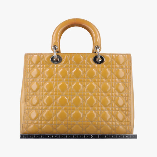 Dior Lady Dior Yellow Patent 15-BO-0192 Handbag