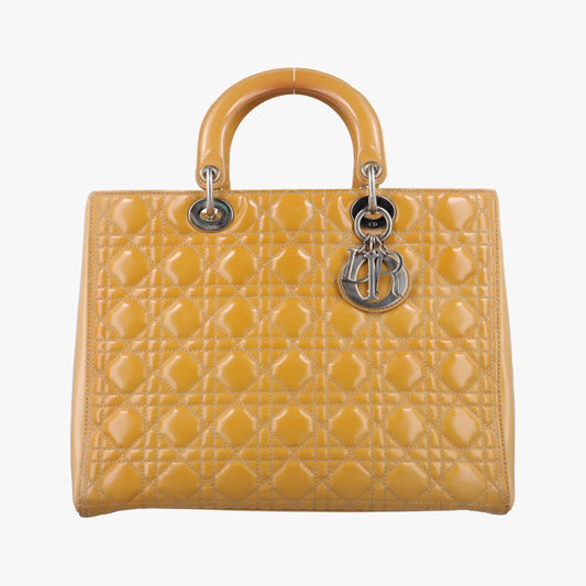 Dior Lady Dior Yellow Patent 15-BO-0192 Handbag