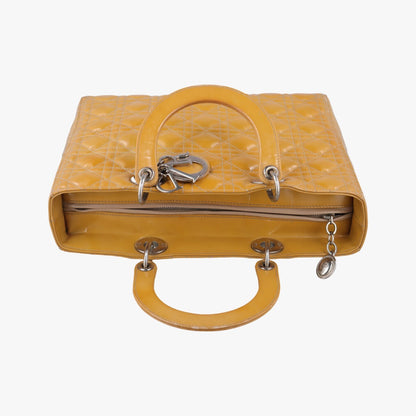Dior Lady Dior Yellow Patent 15-BO-0192 Handbag