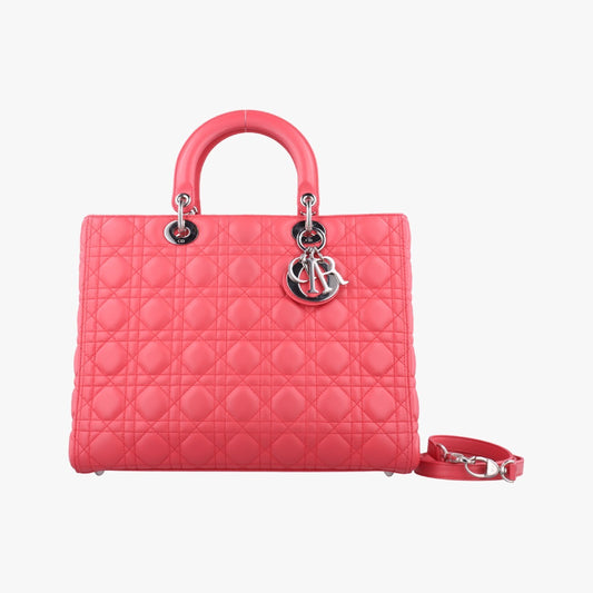 Dior Lady Dior Pink Lambskin 15-BO-1112 Shoulder Bag