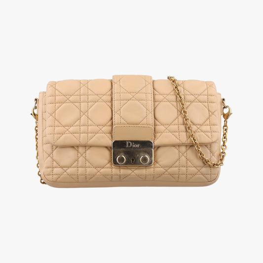 Dior Miss Dior Cannage New Rock Beige Lambskin Shoulder Bag 02.LU.0191
