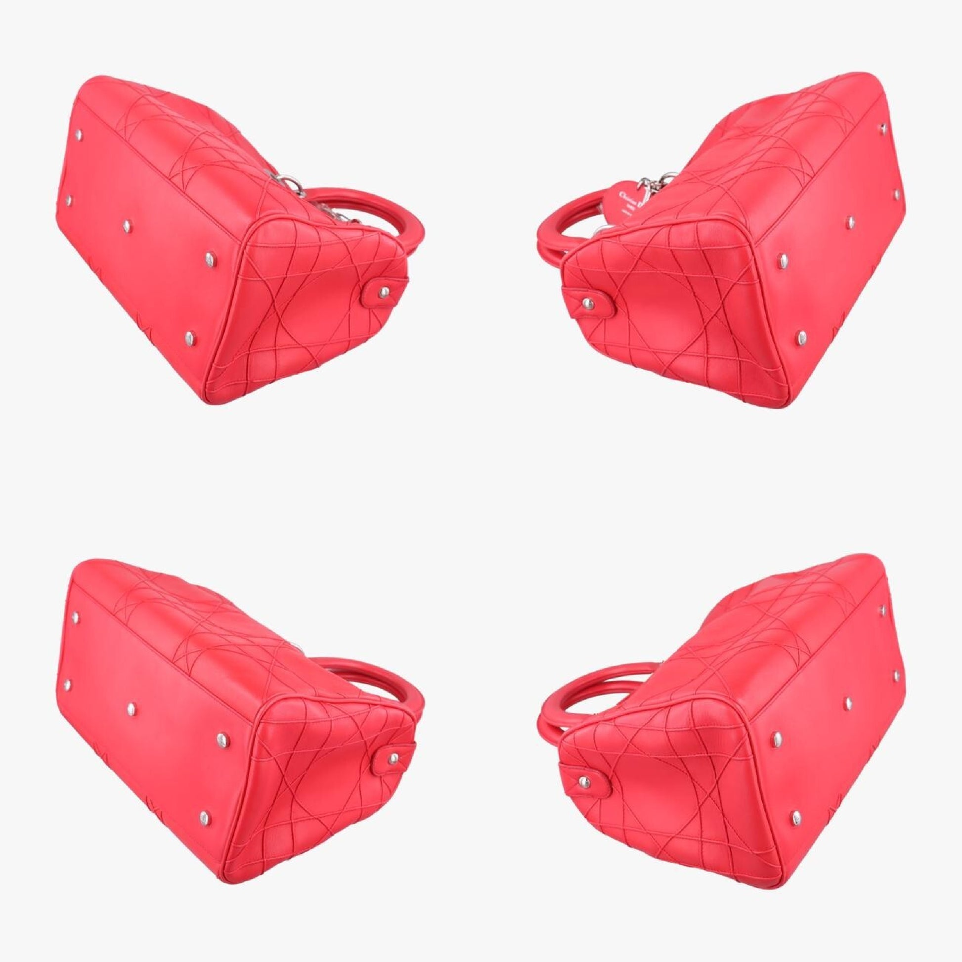 Dior Granville Red Leather 10-BO-0191 Handbag