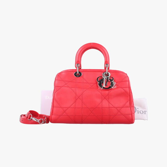 Dior Granville Red Leather 10-BO-0191 Handbag