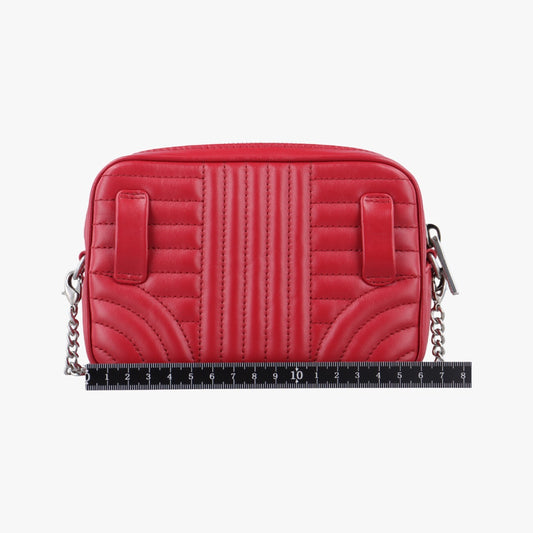 PRADA Diagram Red Leather 1BH084260 8 Waist Bag