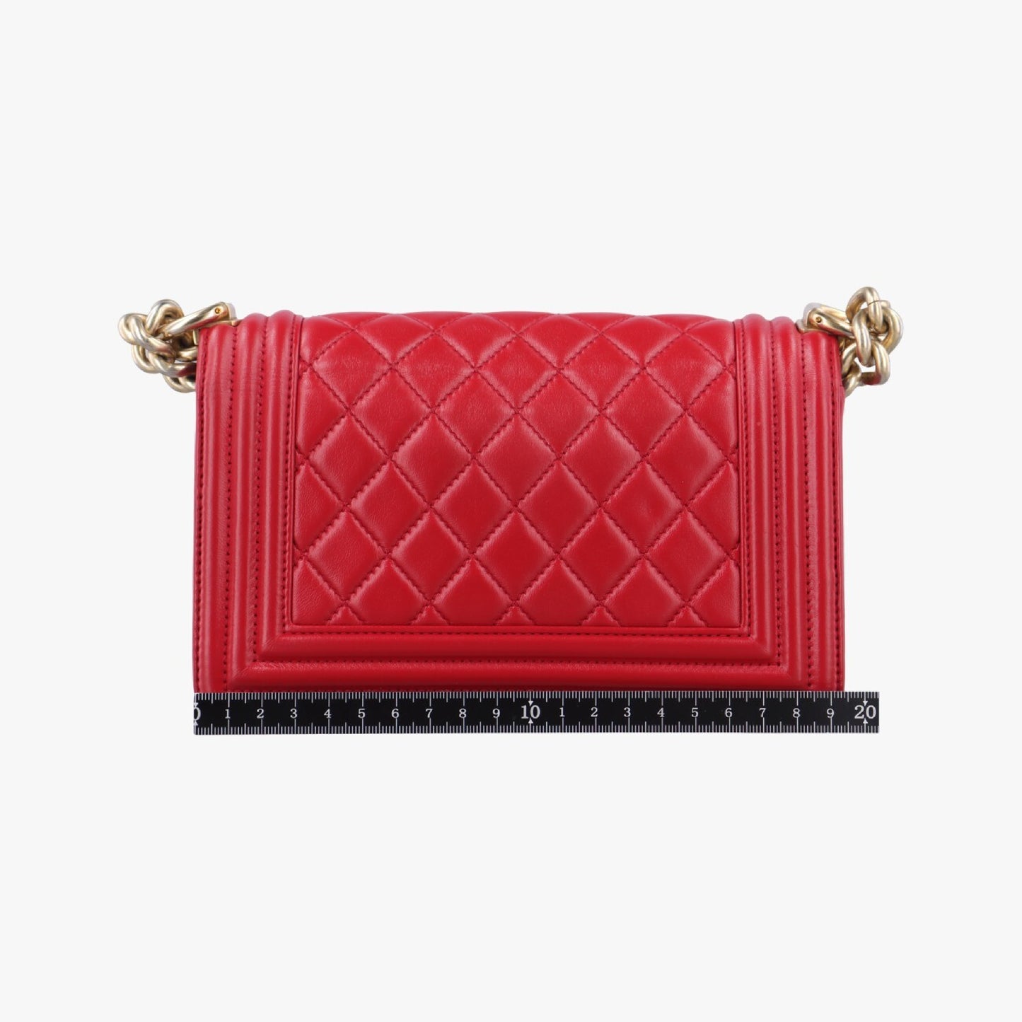 CHANEL Boy Chanel Red Lambskin Shoulder Bag A6708521166403