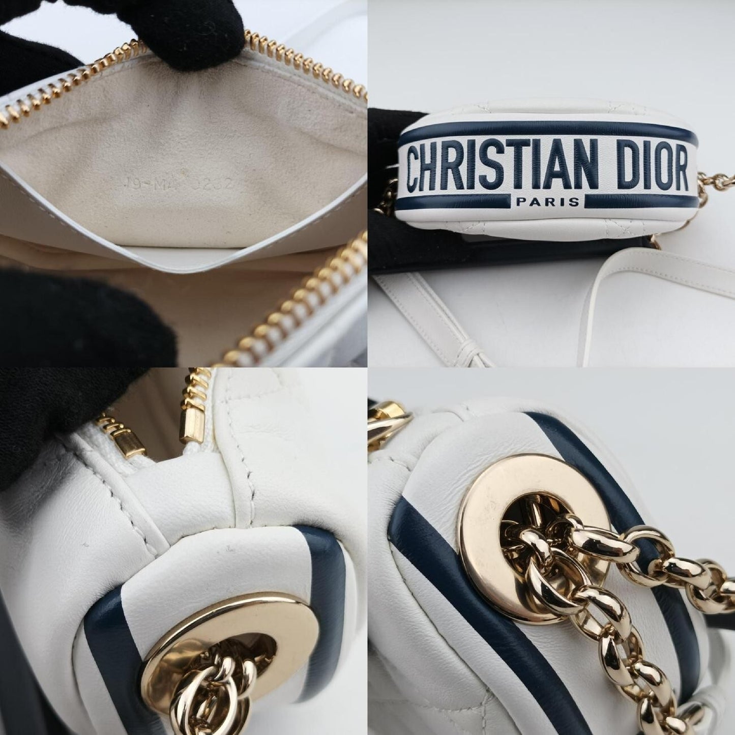 Dior Cannage Vibe Hobo Micro White Lambskin Shoulder Bag 19-MA-0232