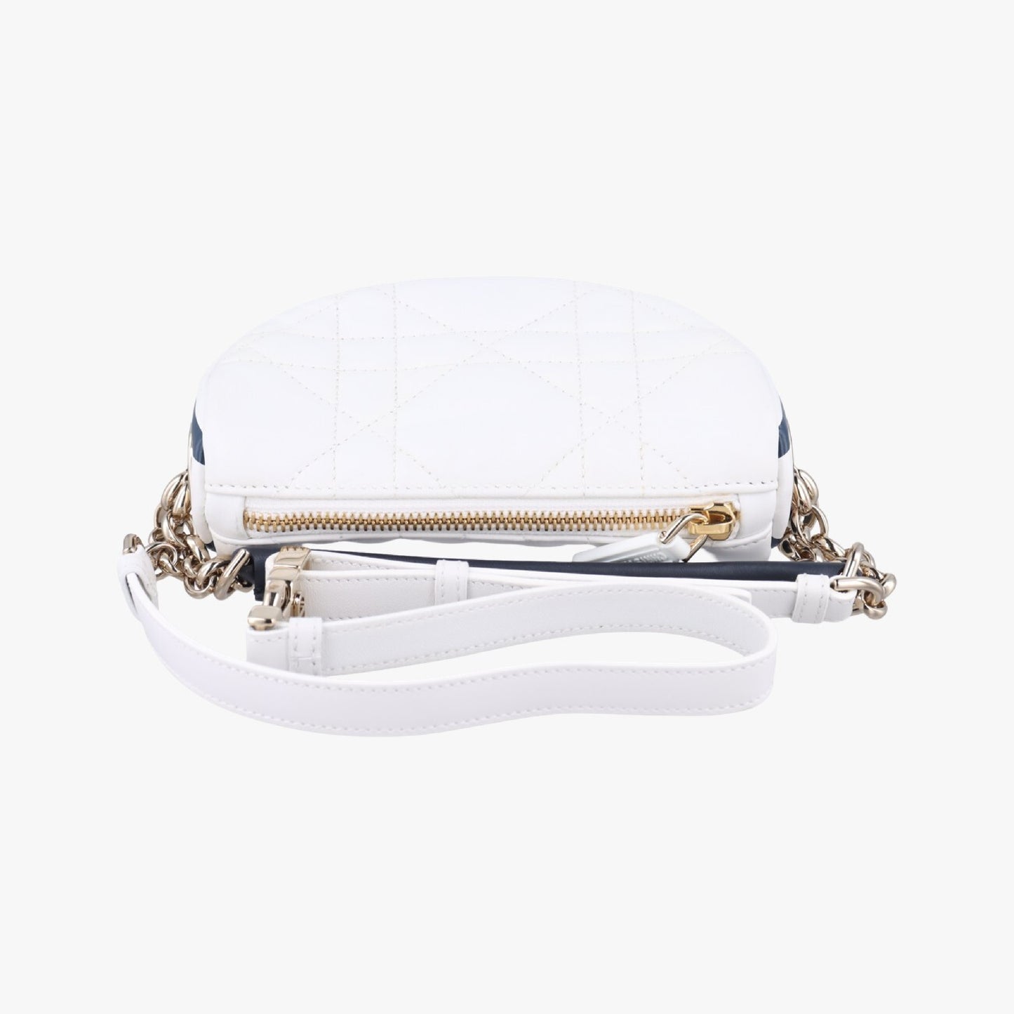 Dior Cannage Vibe Hobo Micro White Lambskin Shoulder Bag 19-MA-0232