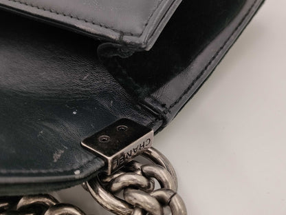 CHANEL Boy Chanel 20 Velour Shoulder Bag