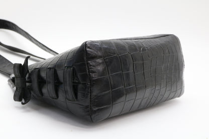VERSACE Medusa Crocodile Shoulder Bag