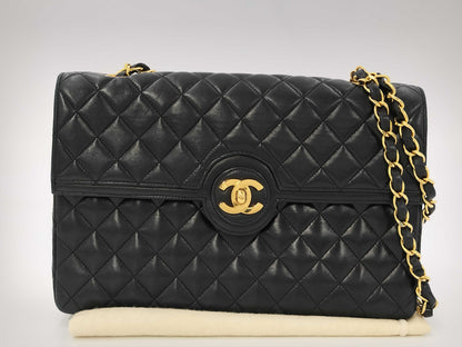 CHANEL Lambskin Matelasse Chain Shoulder Bag