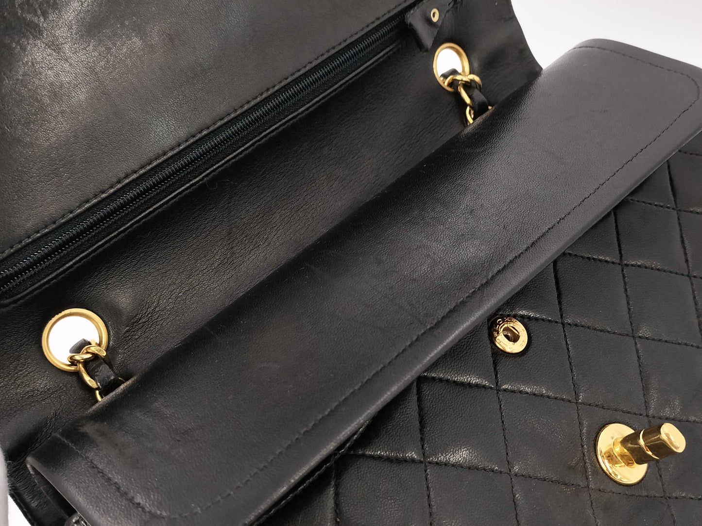 CHANEL Lamb Matelasse 25 Double Flap Chain Shoulder Bag, No. 3