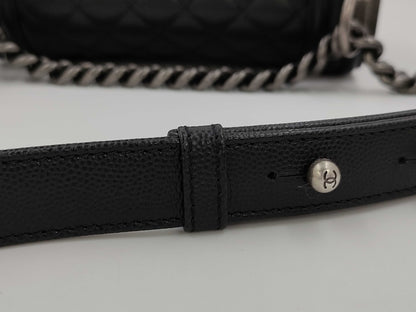 CHANEL Boy Chanel Small Black Shoulder Bag A67085