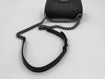 CHANEL Boy Chanel Small Black Shoulder Bag A67085