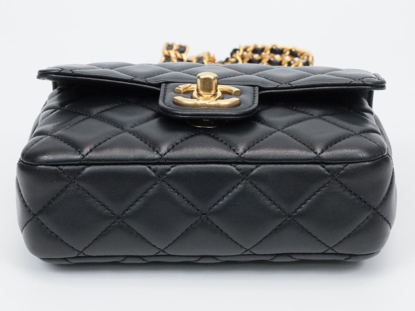 CHANEL Mini Matelasse Jeweled Chain Serial Plate Shoulder Bag