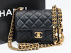 CHANEL Mini Matelasse Jeweled Chain Serial Plate Shoulder Bag