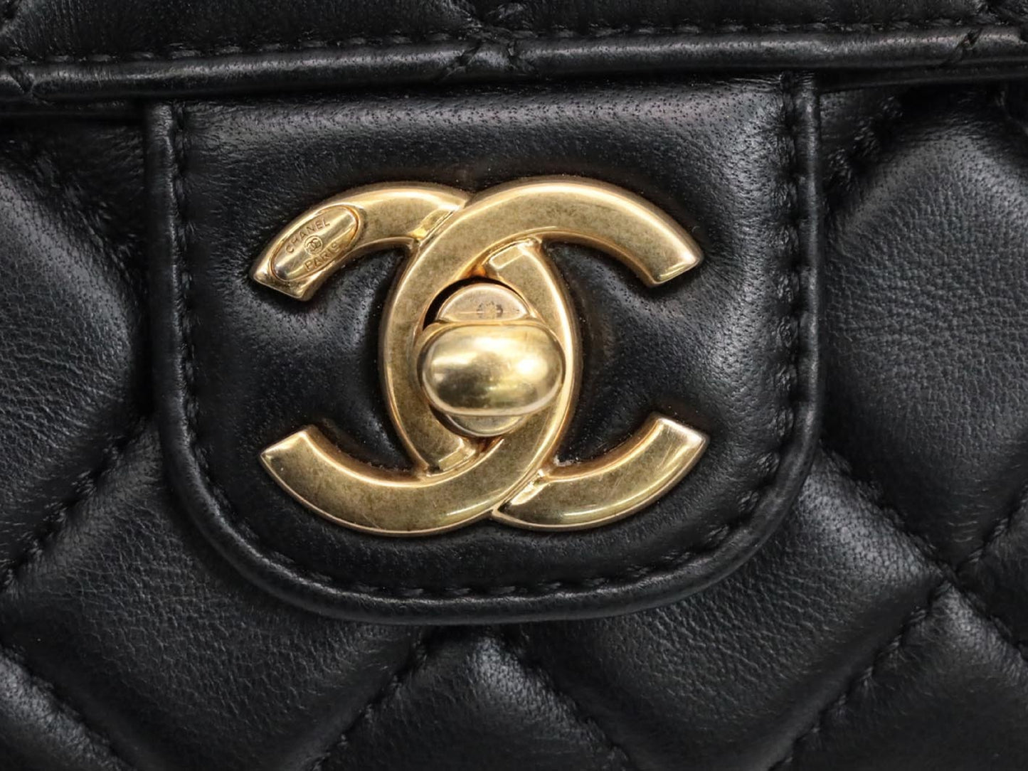 CHANEL Mini Matelasse Jeweled Chain Serial Plate Shoulder Bag