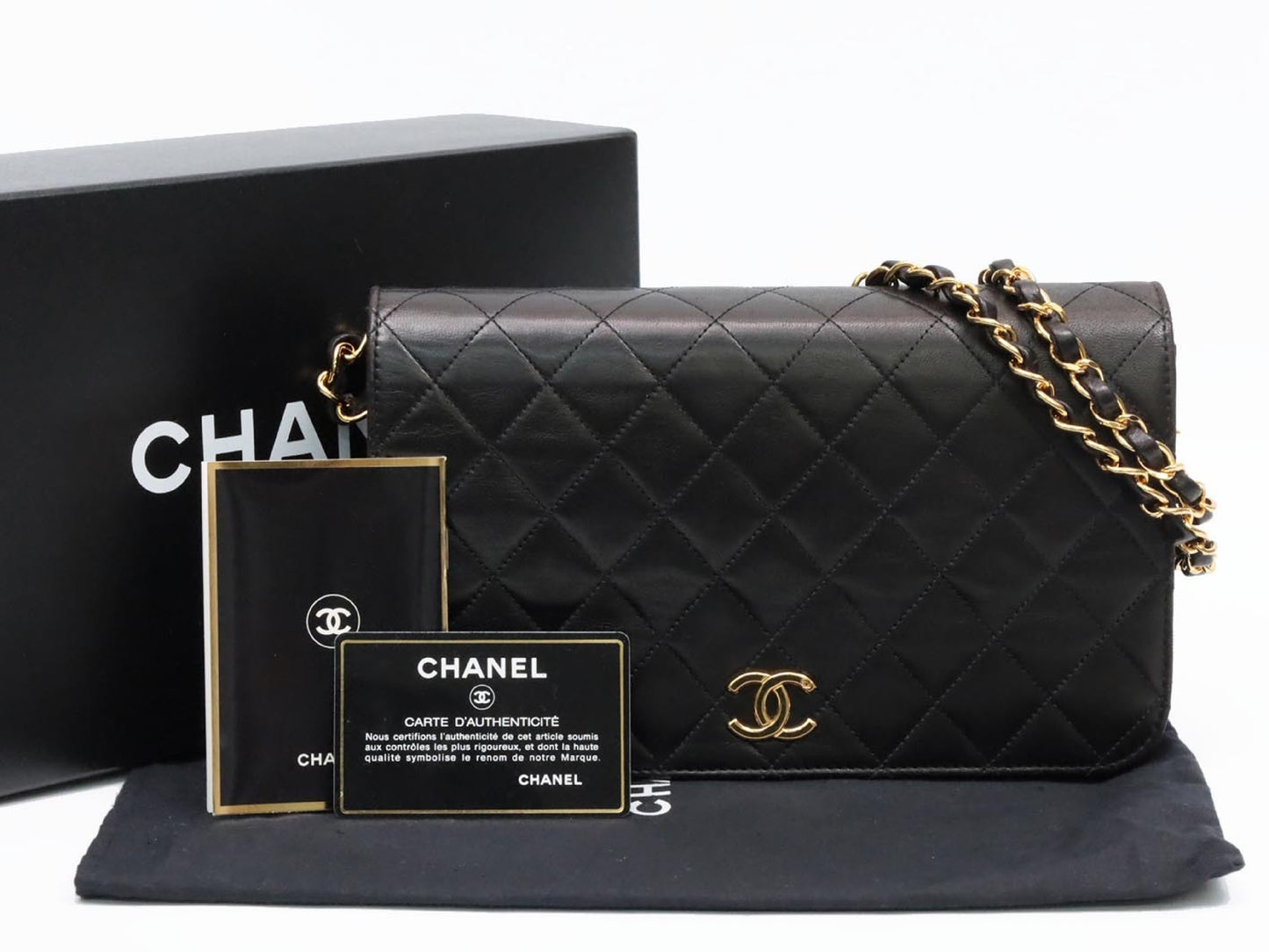 CHANEL Push Lock Full Flap Matelasse No. 3 Shoulder Bag