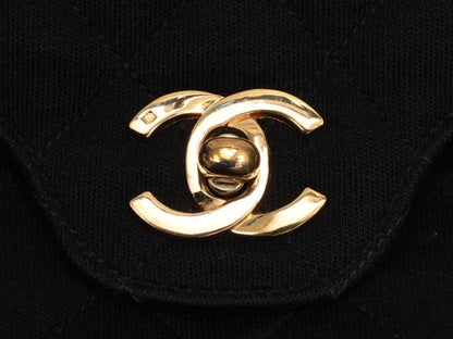 CHANEL Double Flap Cotton Shoulder Bag, No. 1