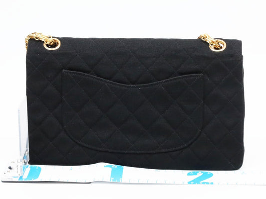 CHANEL Double Flap Cotton Shoulder Bag, No. 1