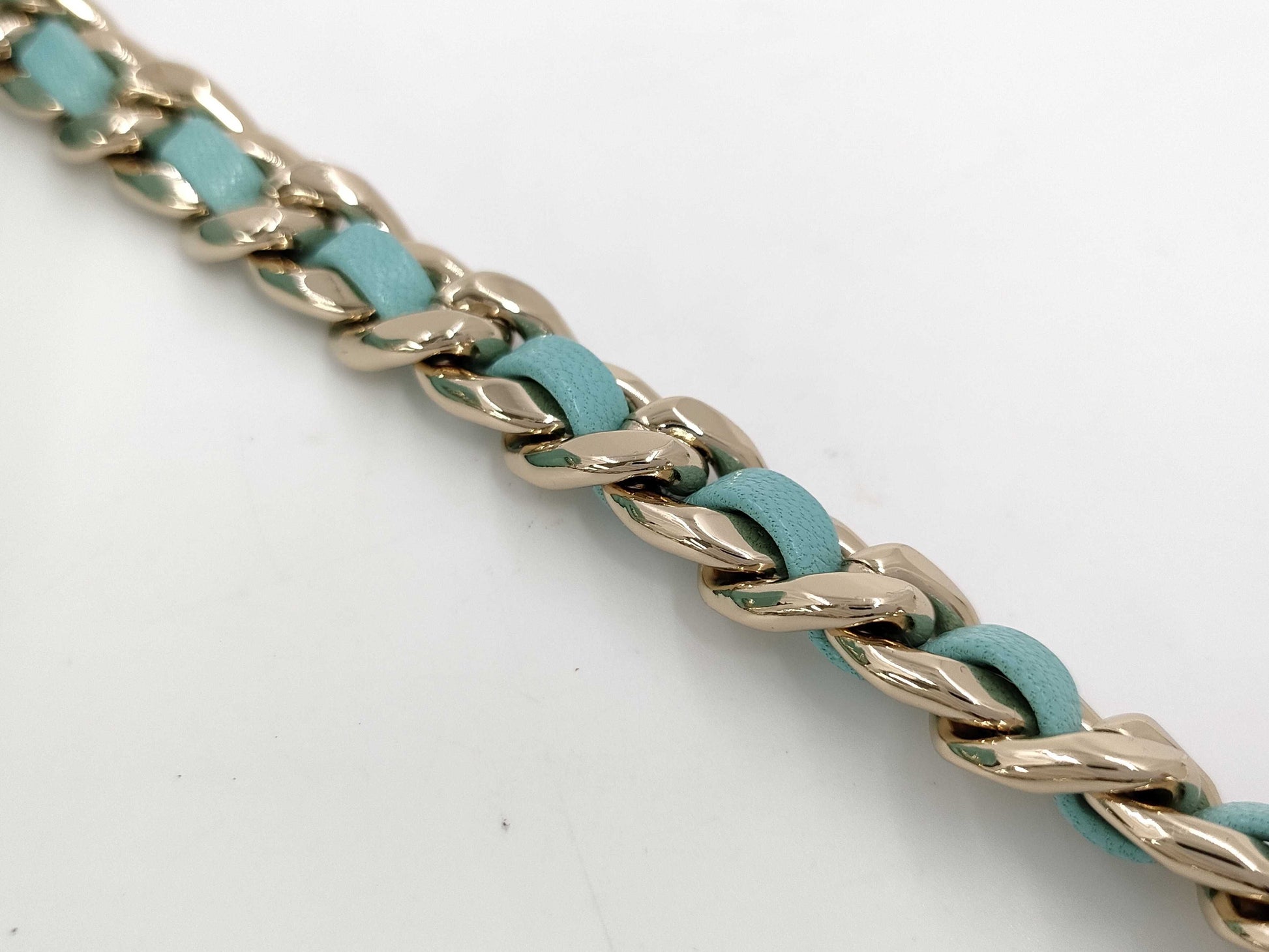 CHANEL Chanel Chain Shoulder Bag Blue Shoulder Bag