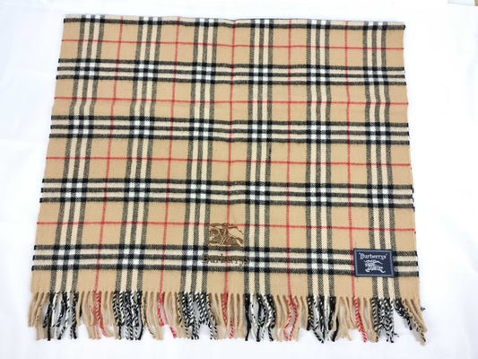 BURBERRY / Knee Blanket / Shawl / Nova Check / Horse Logo Embroidery / Nishikawa Sangyo / Wool / Beige Other Apparel