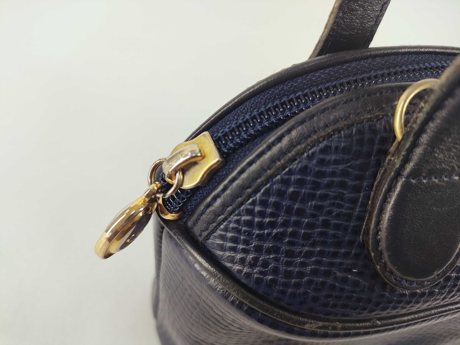 Dior Christian Dior Dior Handbag Navy Leather Handbag