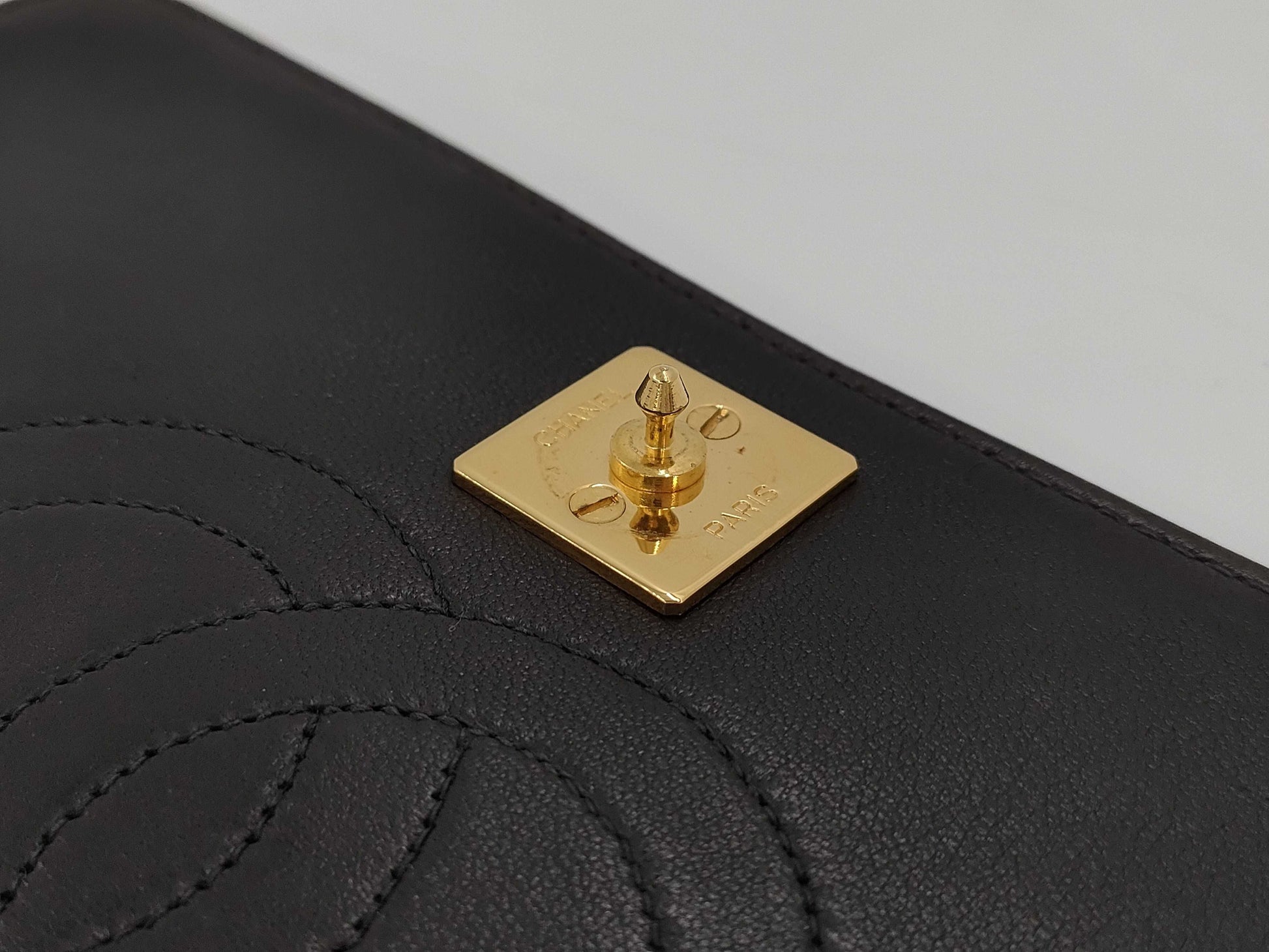 CHANEL CHANEL Matelasse Push Lock Lambskin Shoulder Bag