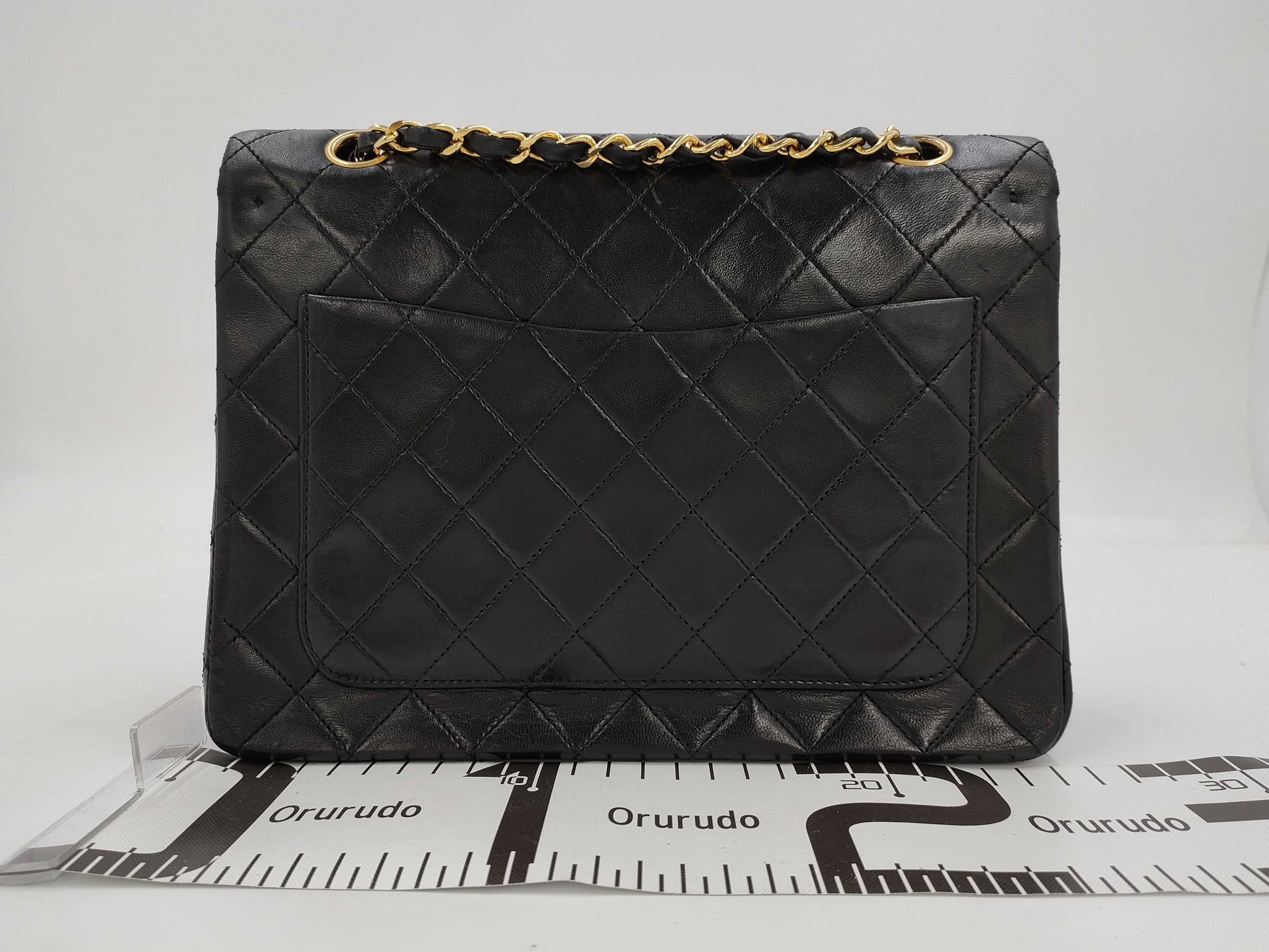 CHANEL CHANEL Matelasse Double Flap Lamb Chain Shoulder Bag with Seal Card