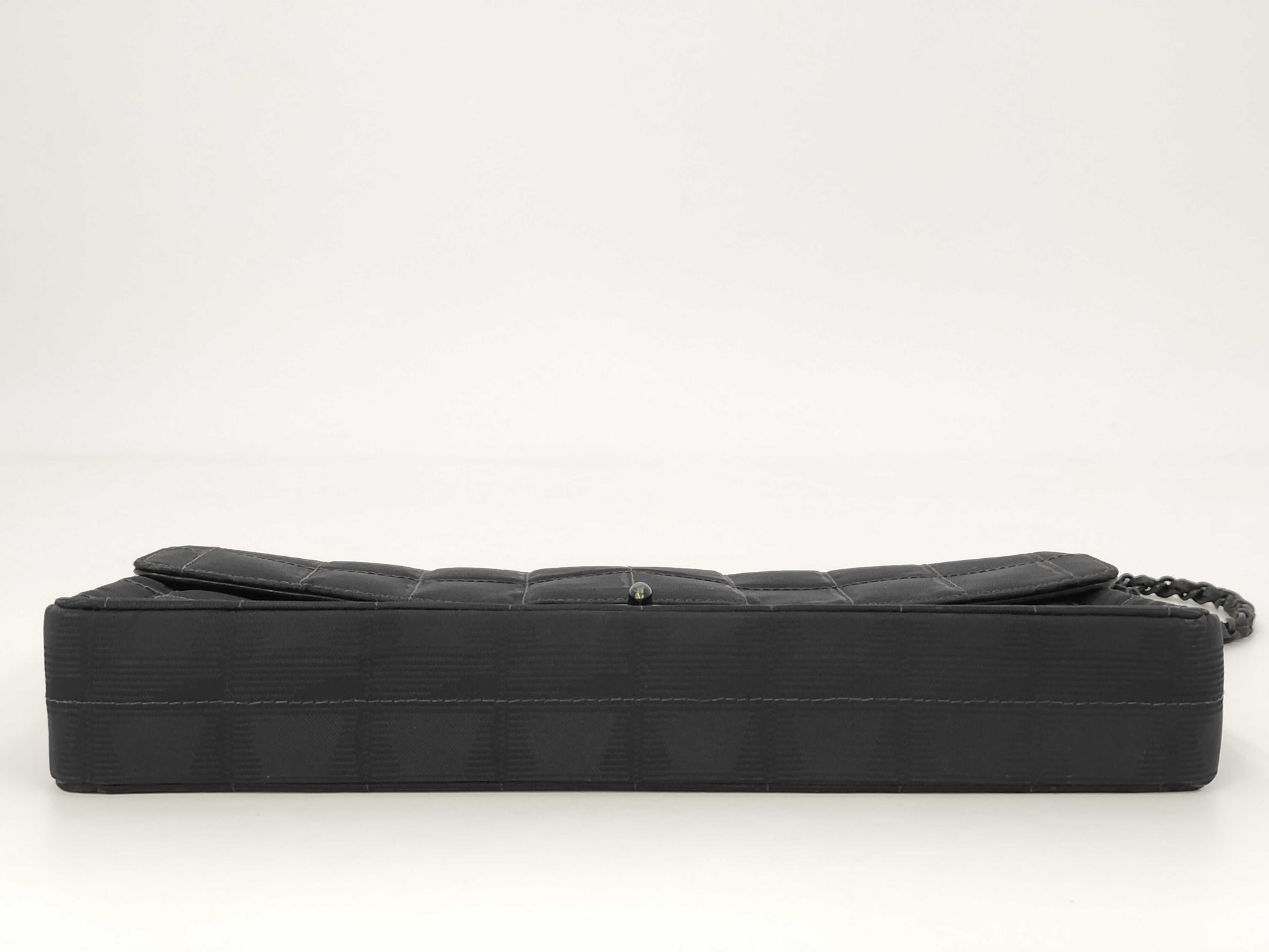CHANEL New Travel Line East West Nylon Chocolate Bar Black Chain Shoulder Bag, No. 7