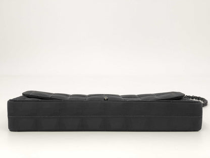 CHANEL New Travel Line East West Nylon Chocolate Bar Black Chain Shoulder Bag, No. 7