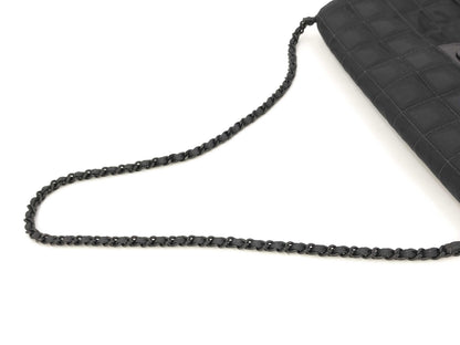 CHANEL New Travel Line East West Nylon Chocolate Bar Black Chain Shoulder Bag, No. 7